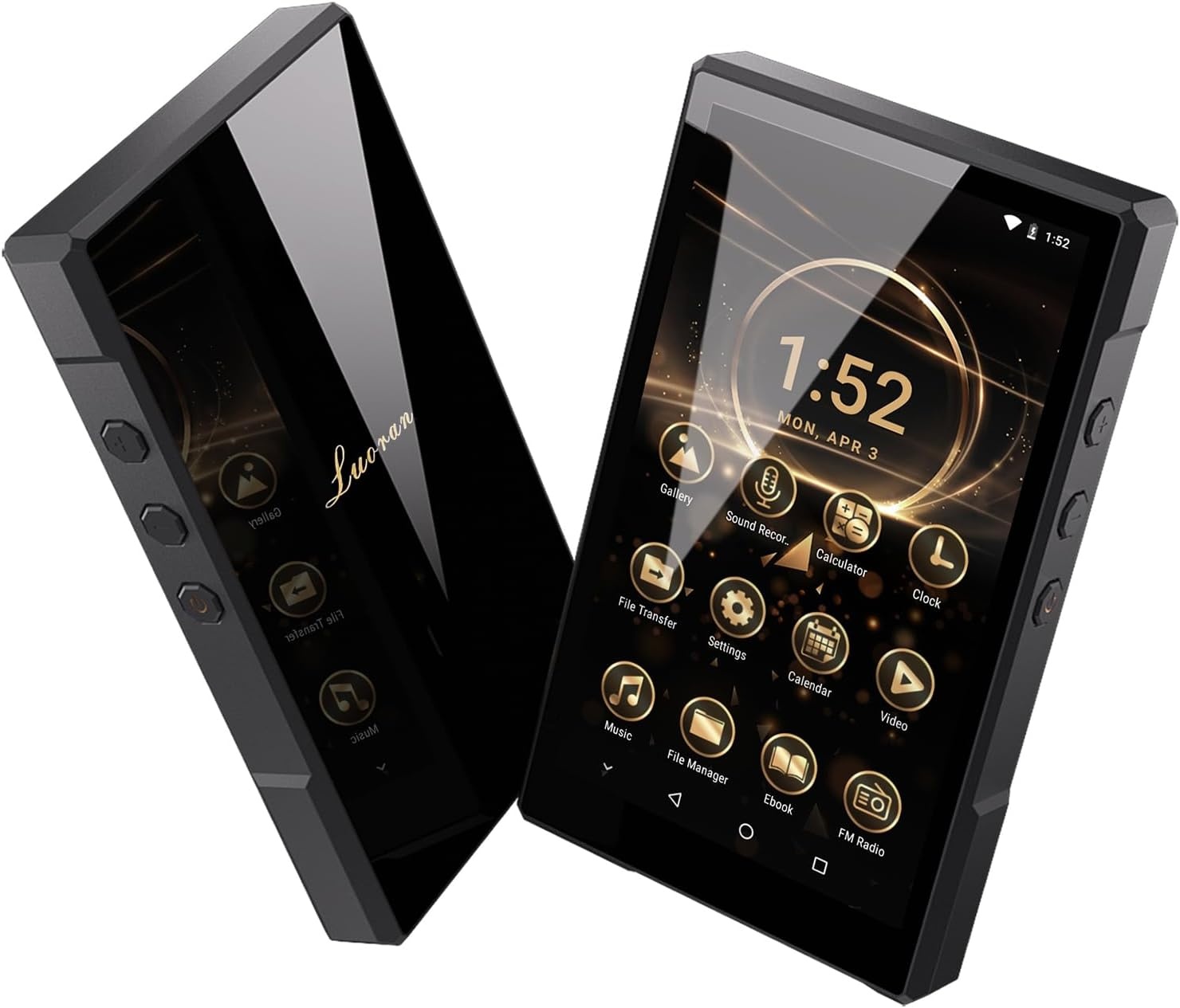 3 + 96 GB MP3-Speler met Bluetooth, Ondersteunt APK Gedownload, 5000 mAh Batterij Vooraf Geïnstalleerd Spotify, Audible en 5,0 inch 720,1280 IPS, MTK8 Core, CNC Aluminium Behuizing tot 1TB