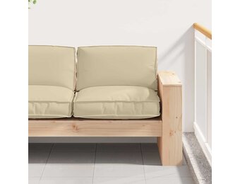 vidaXL Palletkussen voor zitting Beige 80 x 80 x 12 cm Oxford stof