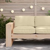 vidaXL Palletkussen voor zitting Beige 80 x 80 x 12 cm Oxford stof
