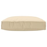 vidaXL Palletkussen voor zitting Beige 80 x 80 x 12 cm Oxford stof