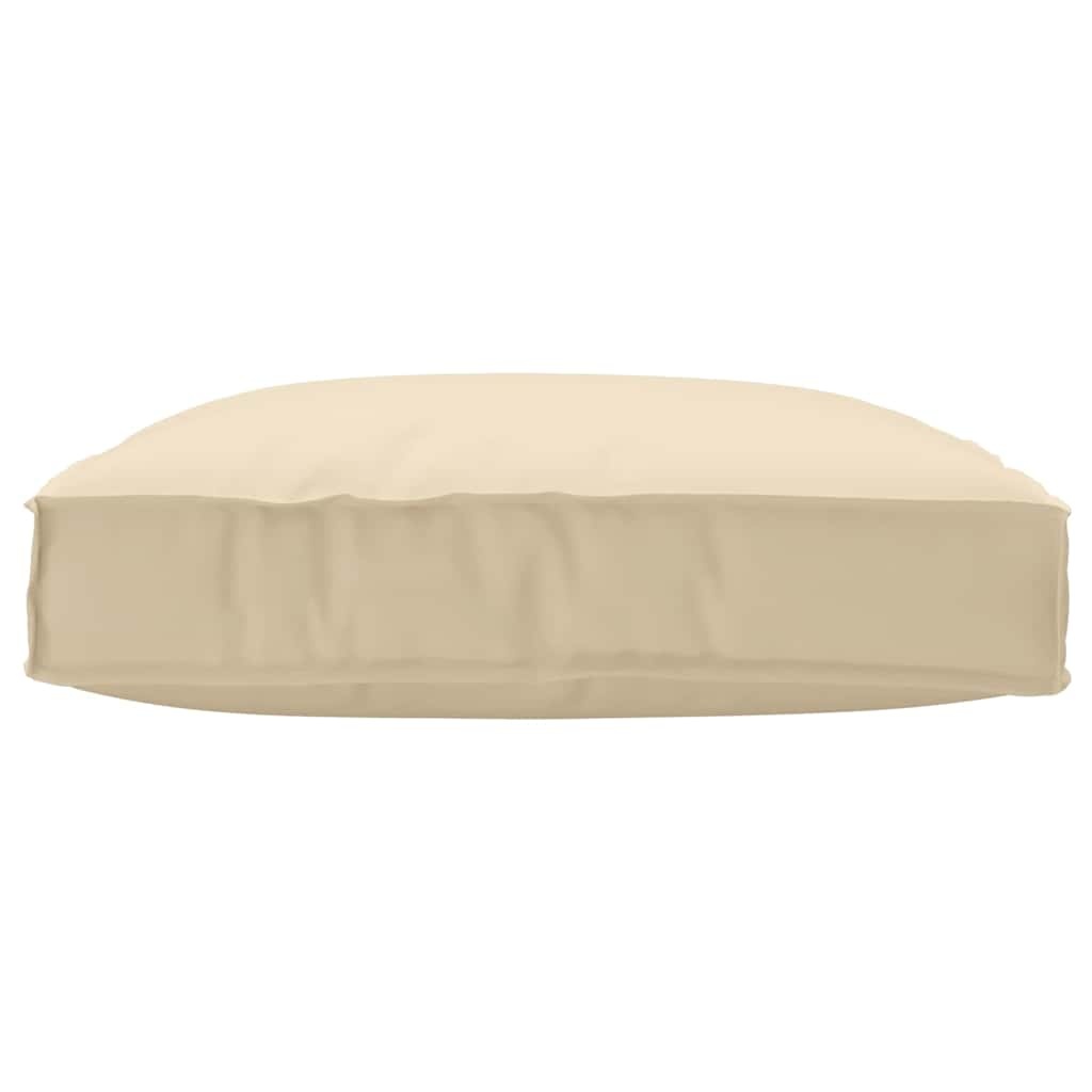 vidaXL Palletkussen voor zitting Beige 80 x 80 x 12 cm Oxford stof