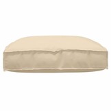 vidaXL Palletkussen voor zitting Beige 80 x 80 x 12 cm Oxford stof