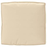 vidaXL Palletkussen voor zitting Beige 80 x 80 x 12 cm Oxford stof