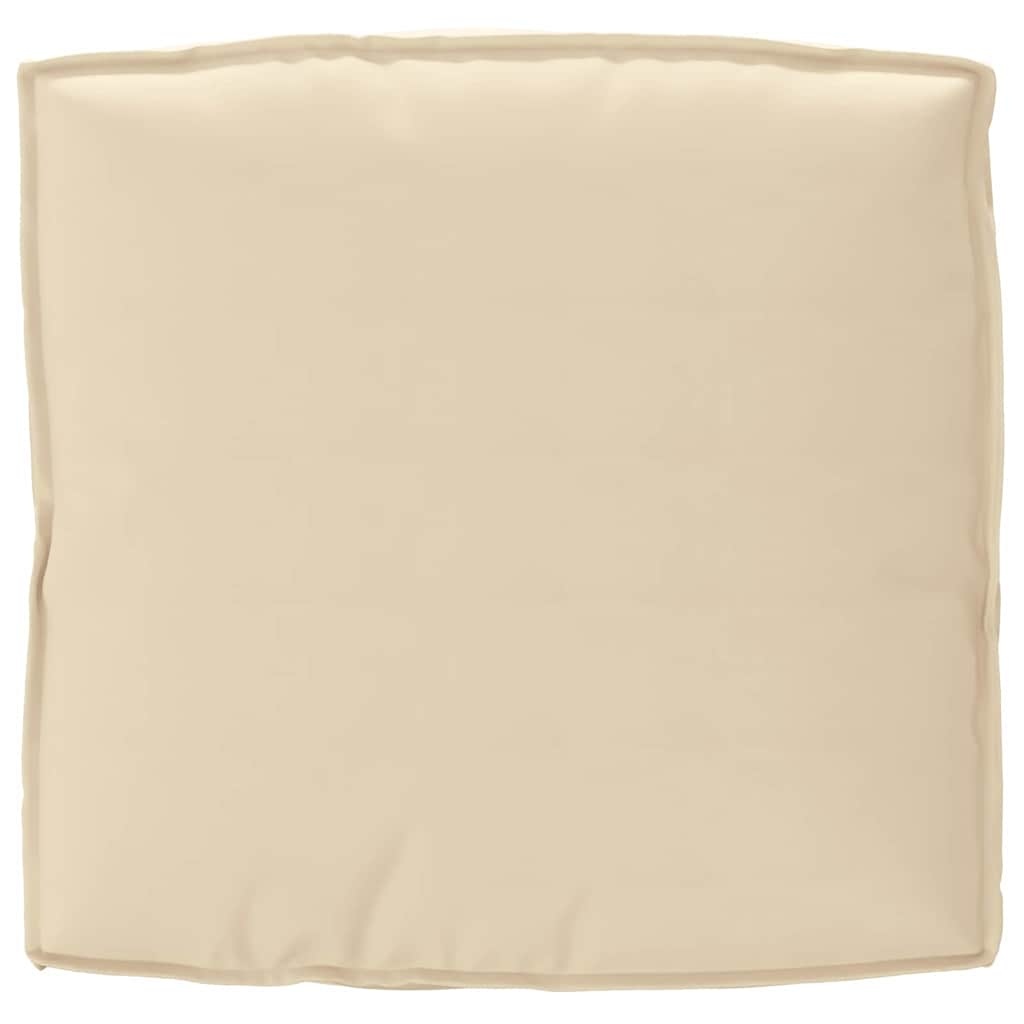vidaXL Palletkussen voor zitting Beige 80 x 80 x 12 cm Oxford stof