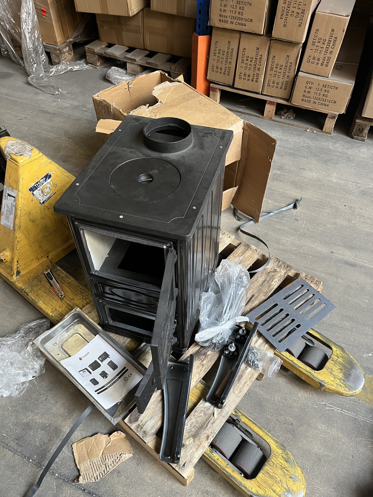 Houtkachel met kookplaat 9.23kW Gietijzer - 60% Korting