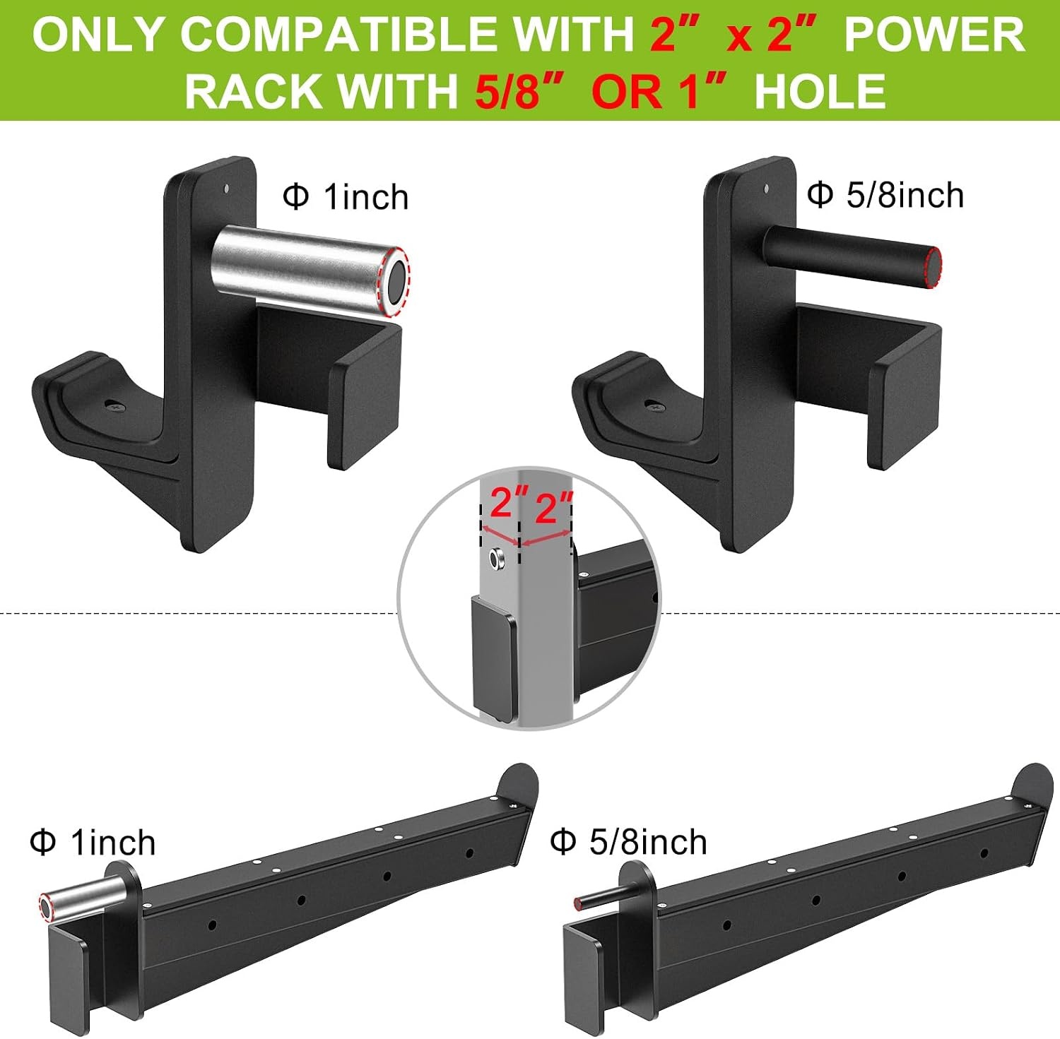 J-haken & Spotterarmen voor Power Racks (41% korting!)