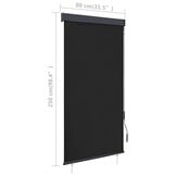 vidaXL Buiten Rolgordijn 80x250 cm Antraciet - 60% Korting