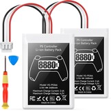 PS5 Controller Battery Pack, 2 Pieces 8880mWh Li-ion Battery with High Capacity for Sony PS5 Controller CFI-ZCT1W, 53% More Endurance (Capacity), Safe Battery Replacement