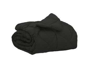 vidaXL Vol jaar dekbed Zwart 220 x 135 cm Microfiber