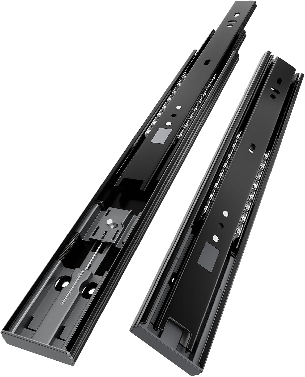 AOLISHENG 5 paar volledige verlenging lade lopers 400mm, kogellager kant zet lade glijbanen zware 45 kg laadvermogen