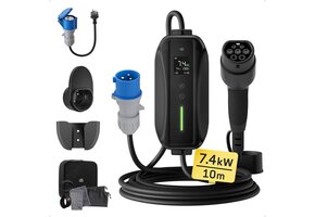 Snelle EV Lader Type 2: 7,4kW CEE + 10m Kabel | 30% Korting