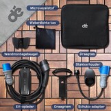 dé EV Oplader Type 2 7,4kW CEE [1-Fase| 10m| 6-32A] met Schuko-adapter, EV Lader CEE 7,4kW, met Digitale LCD-Bediening Compatibel met Model Y/3, 500e, e-208 en andere EV/PHEV - Maat 10m