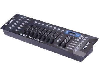 DMX Controller, DMX 512 console, 192 kanalen, uitrusting voor DJ Disco Light Party Scene, Verlichting voor slaapkamer, woonkamer, zaal
