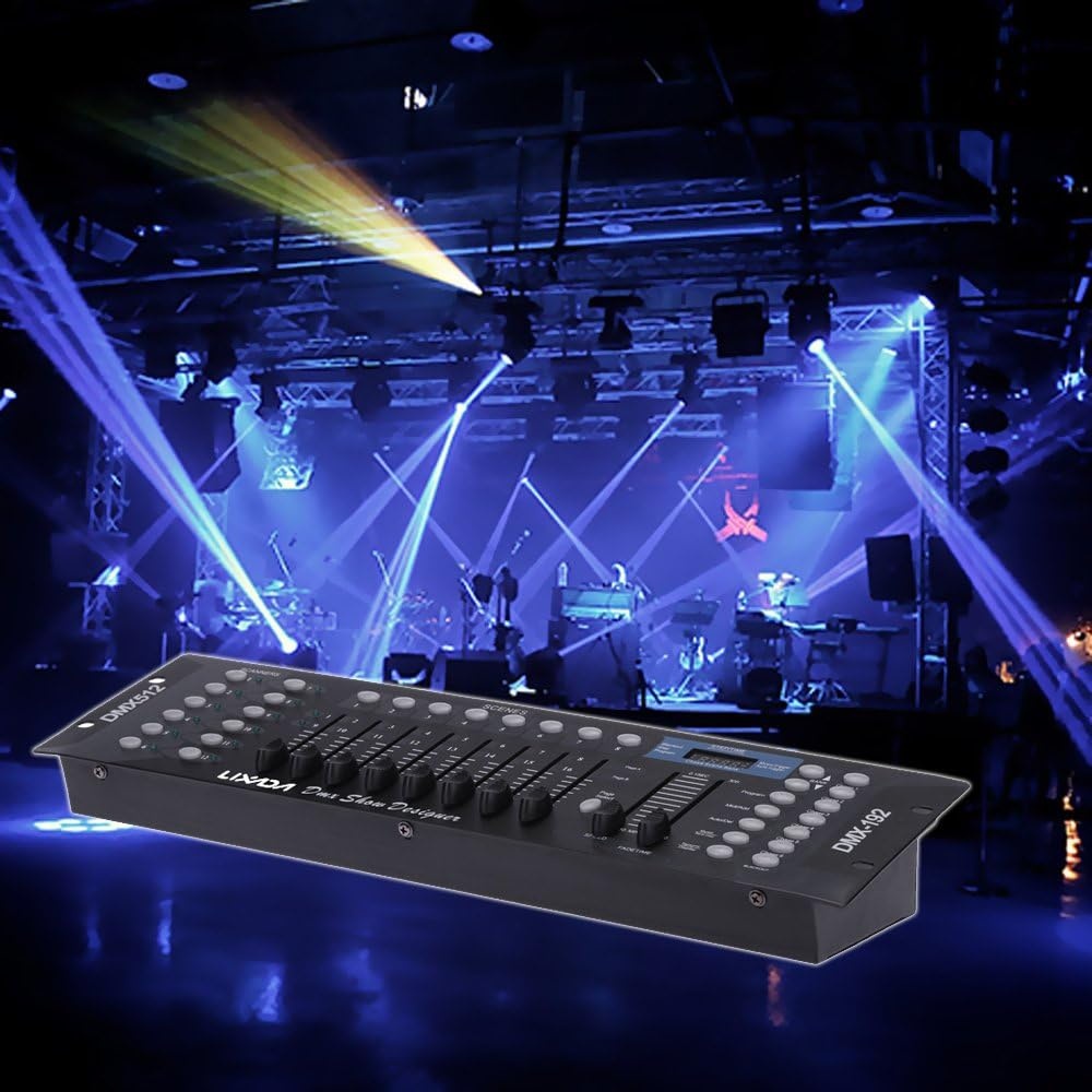 DMX Controller, DMX 512 console, 192 kanalen, uitrusting voor DJ Disco Light Party Scene, Verlichting voor slaapkamer, woonkamer, zaal