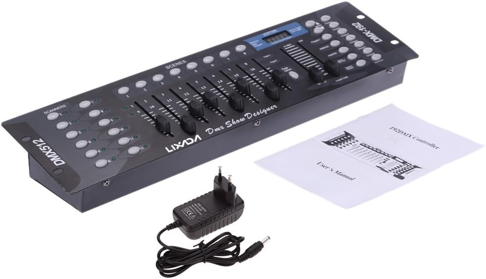 DMX Controller, DMX 512 console, 192 kanalen, uitrusting voor DJ Disco Light Party Scene, Verlichting voor slaapkamer, woonkamer, zaal