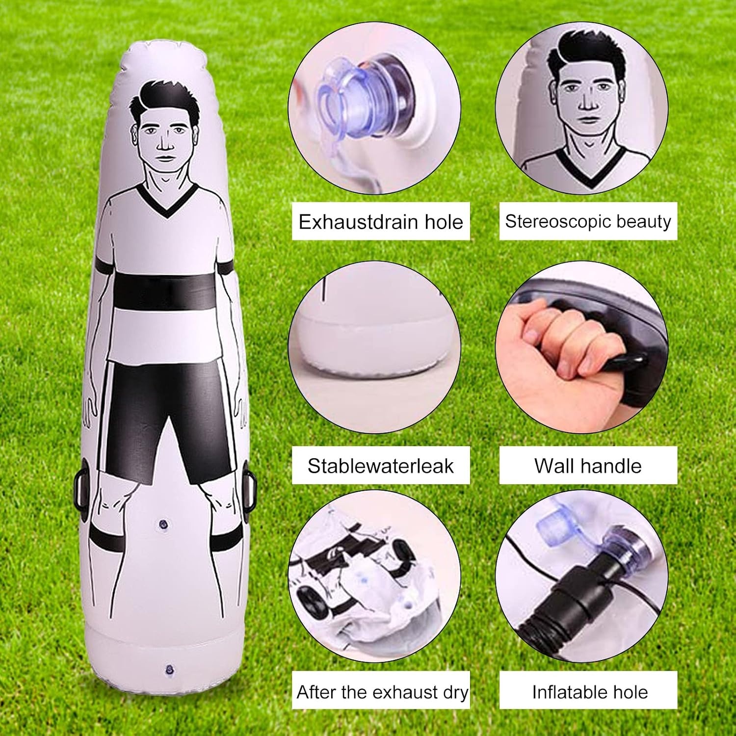 Opblaasbare Voetbal Trainingsdummy 1.75M - 57% Korting