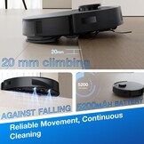 Robotstofzuiger N20 Pro Plus: 8000 Pa, 300 min, Zwart (35% Korting!)