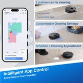Robotstofzuiger N20 Pro Plus: 8000 Pa, 300 min, Zwart (35% Korting!)