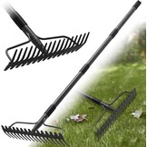 Tuinhark Bladhark 190cm Metaal 17 Tanden Grijs 58% Korting