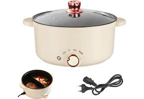 Elektrische Hotpot 4L 1000W: 2 compartimenten, 50% korting!