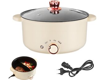 Elektrische Hotpot 4L met 2 Compartimenten - 33% Korting