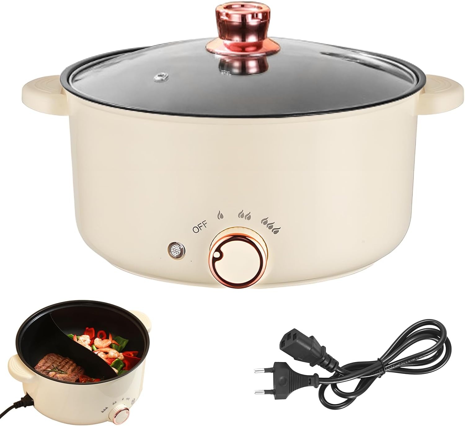 Elektrische Hotpot 4L met 2 Compartimenten - 33% Korting