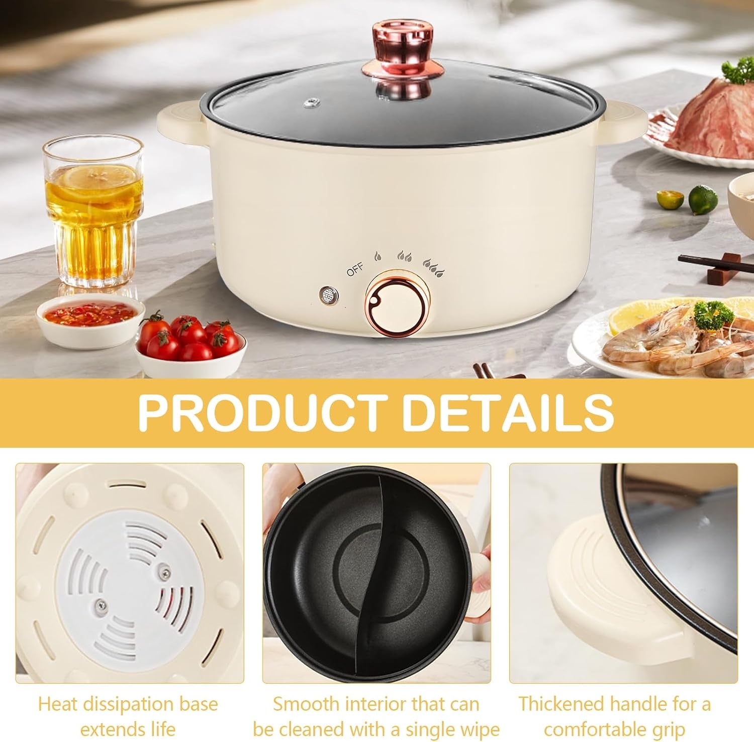 Elektrische Hotpot 4L met 2 Compartimenten - 33% Korting
