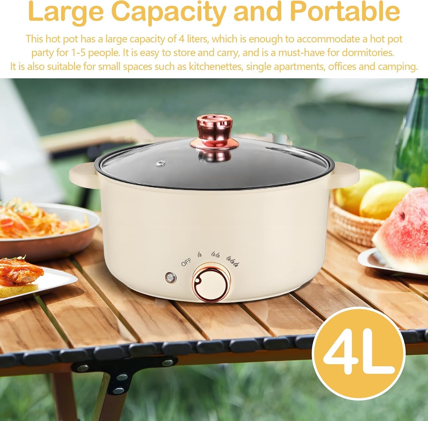 Elektrische Hotpot 4L met 2 Compartimenten - 33% Korting