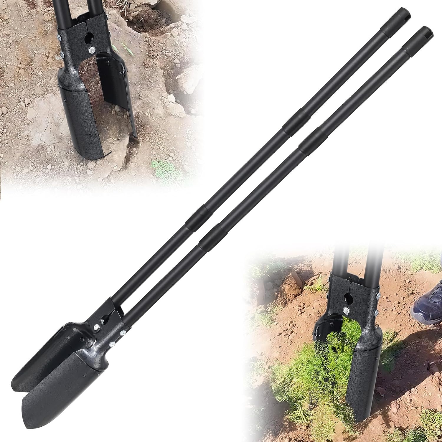 Paalgatboor Grondboor 154cm Dubbele Spade - 34% Korting