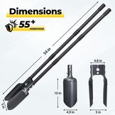 Paalgatboor Grondboor 154cm Dubbele Spade - 34% Korting