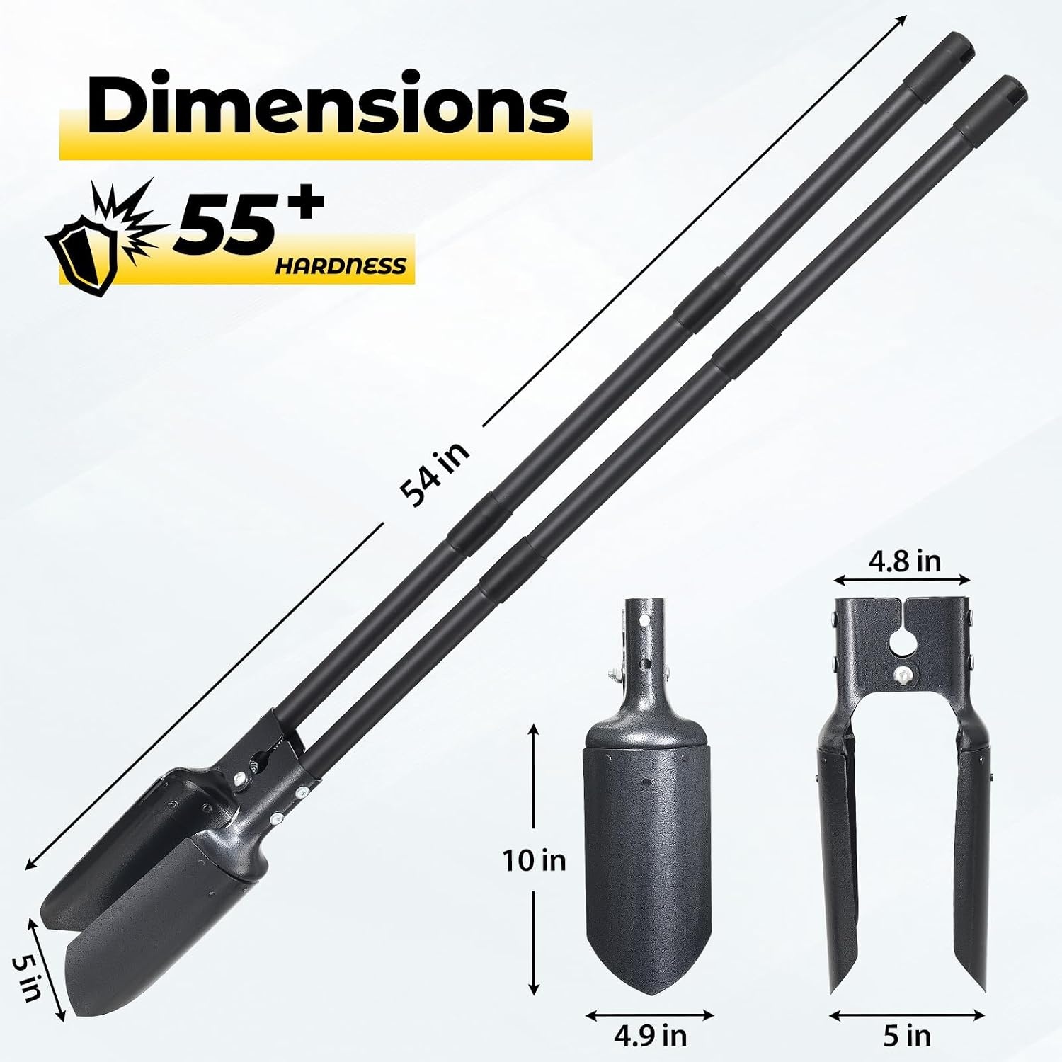 Paalgatboor Grondboor 154cm Dubbele Spade - 34% Korting
