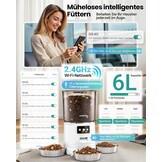 Kattenvoerautomaat 6L - 3 Bakken | Instelbaar | Wit | 34% Korting