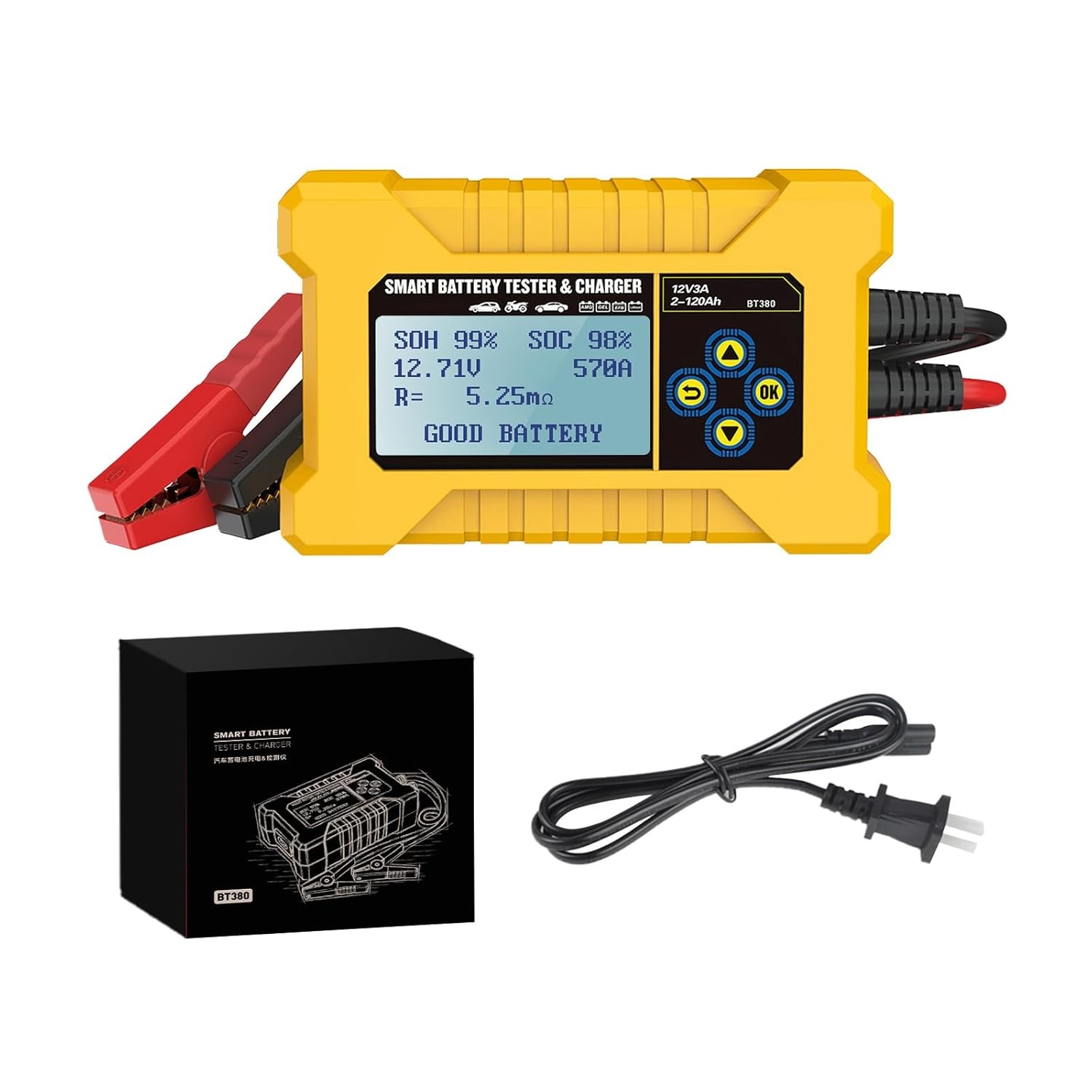 Accutester & Lader 12V Auto/Motor - 33% Korting!