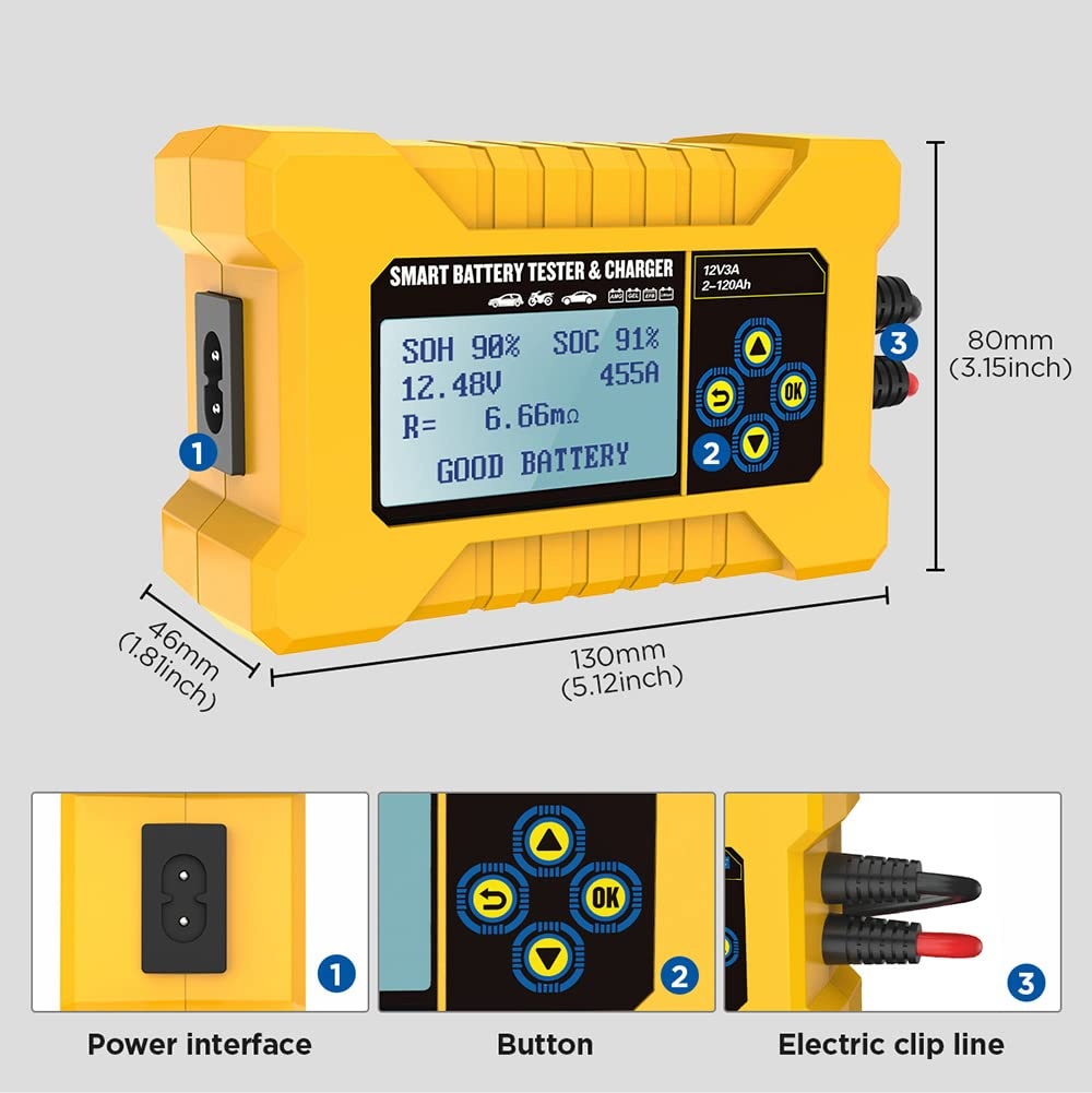 Accutester & Lader 12V Auto/Motor - 33% Korting!