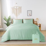 Dekbedovertrekset Bamboe Zijde Groen 200x220 cm - 60% Korting