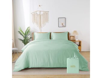Dekbedovertrekset 200x220 cm | Bamboe Zijde | Koelend | Groen | 34% Korting