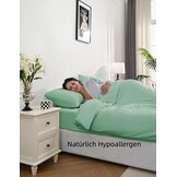 Dekbedovertrekset Bamboe Zijde Groen 200x220 cm - 60% Korting