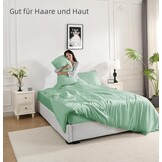Dekbedovertrekset Bamboe Zijde Groen 200x220 cm - 60% Korting
