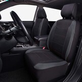 Universele Voorstoelhoezen Gabardine Mesh - Zwart/Grijs (-33%)