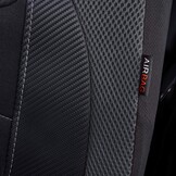 Universele Voorstoelhoezen Gabardine Mesh - Zwart/Grijs (-33%)