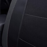 Universele Voorstoelhoezen Gabardine Mesh - Zwart/Grijs (-33%)