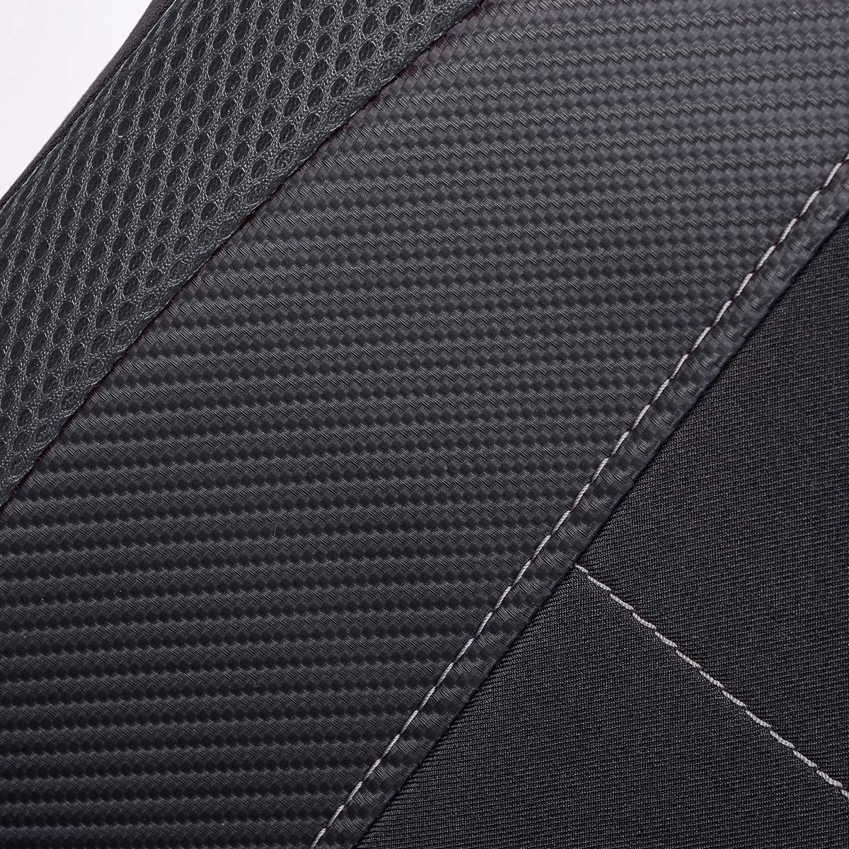 Universele Voorstoelhoezen Gabardine Mesh - Zwart/Grijs (-33%)