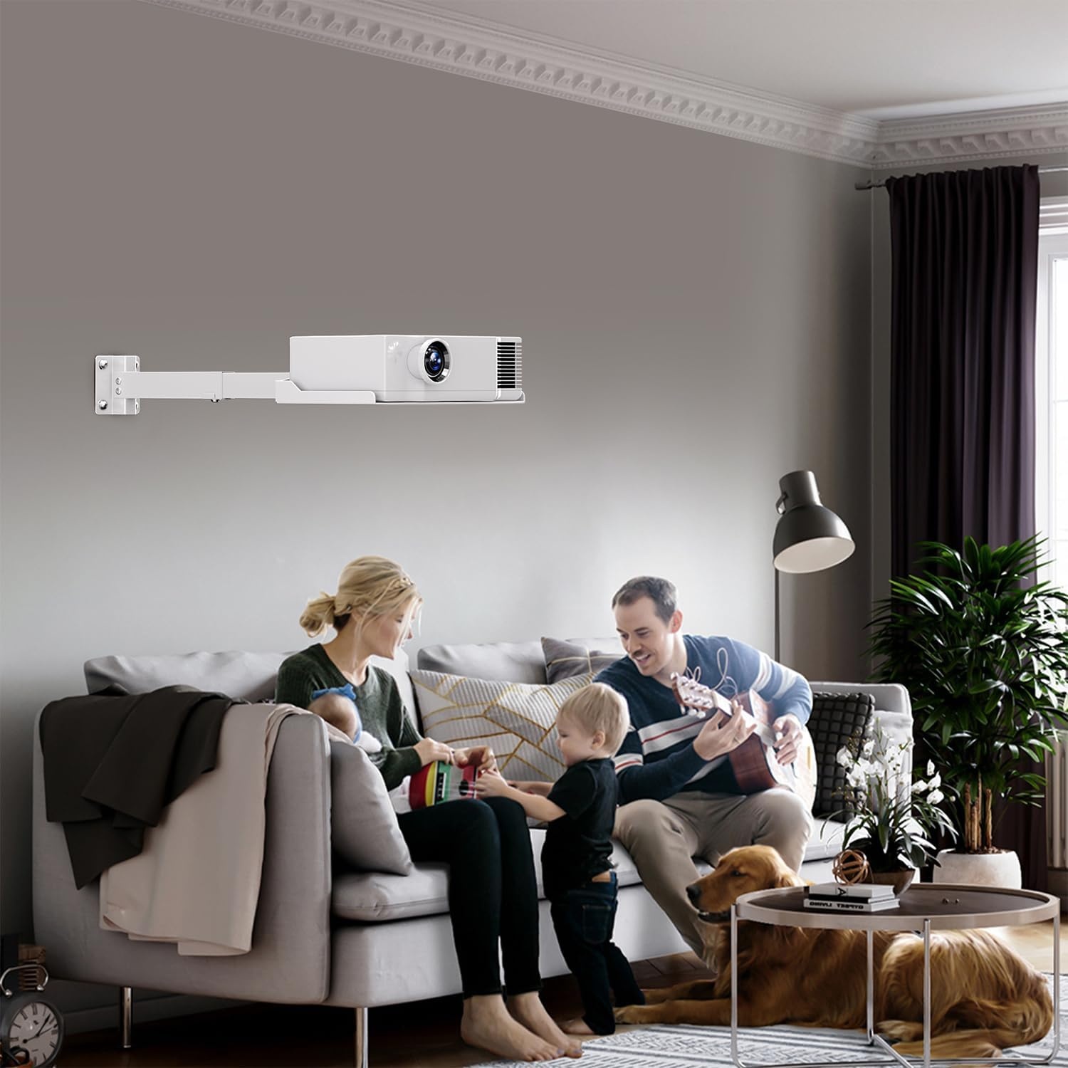 Beamerhouder 33% Korting | Verstelbaar 360-550mm | Zonder Boren