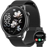 Dames Smartwatch Zwart | 1.39" HD Scherm | Bluetooth Bellen, Hartslag, SpO2 | 140+ Sportmodi
