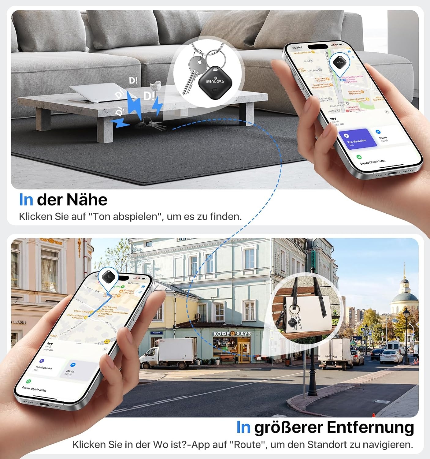 Benlera Smart Tag 4-Pack: Vind Sleutels & Bagage (iOS)