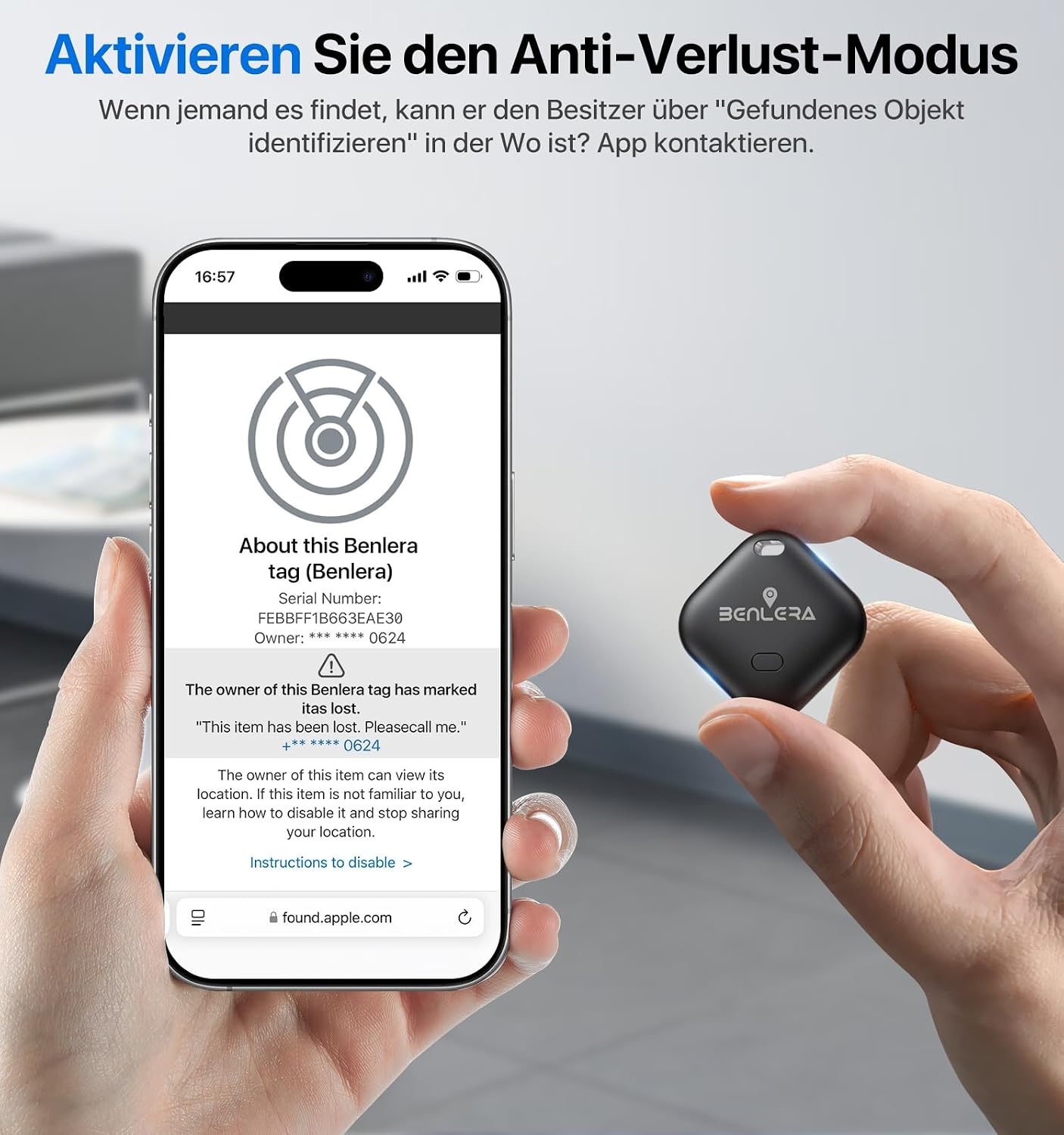Benlera Smart Tag 4-Pack: Vind Sleutels & Bagage (iOS)