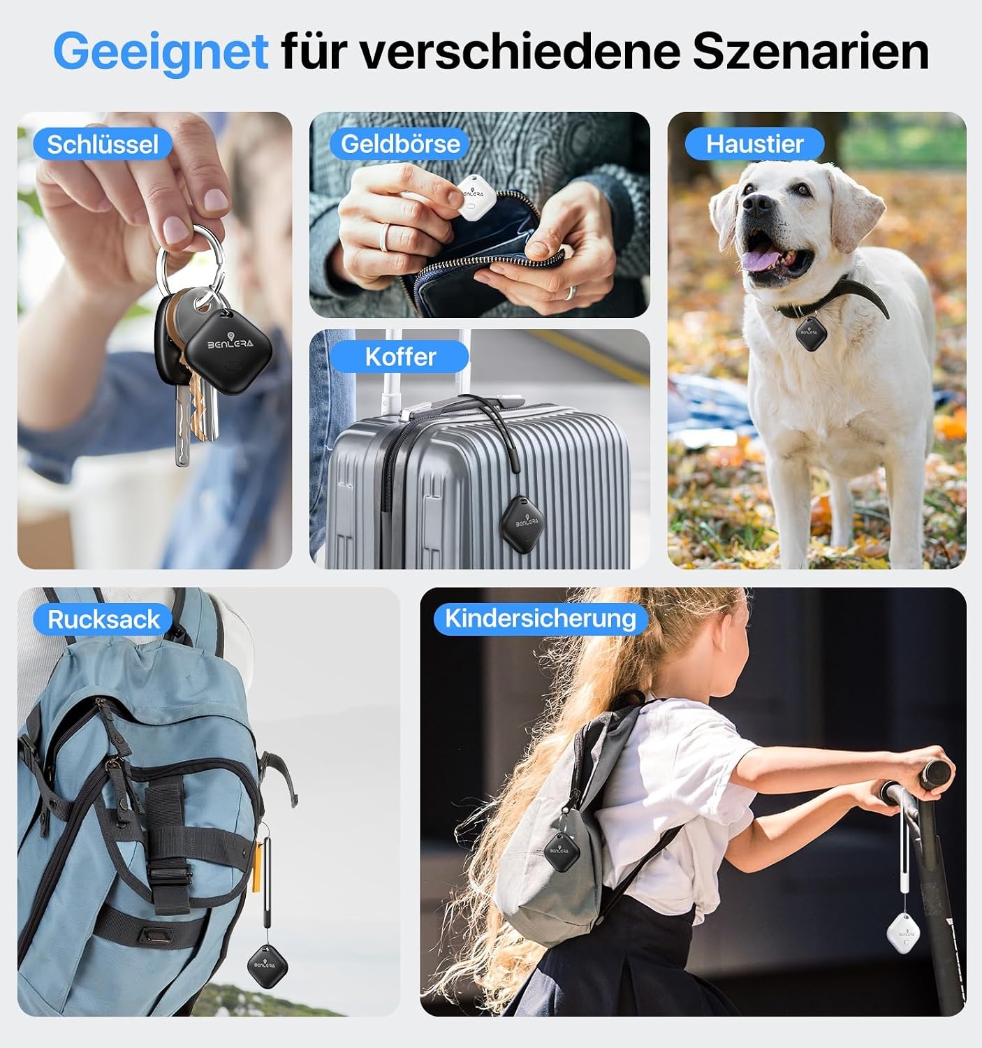 Benlera Smart Tag 4-Pack: Vind Sleutels & Bagage (iOS)