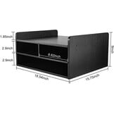 2-laags Monitorverhoger Bureau Organizer Hout Zwart 47x40x23cm - 60% Korting