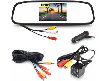 4.3" Achteruitrijcamera met Spiegelmonitor | 33% Korting