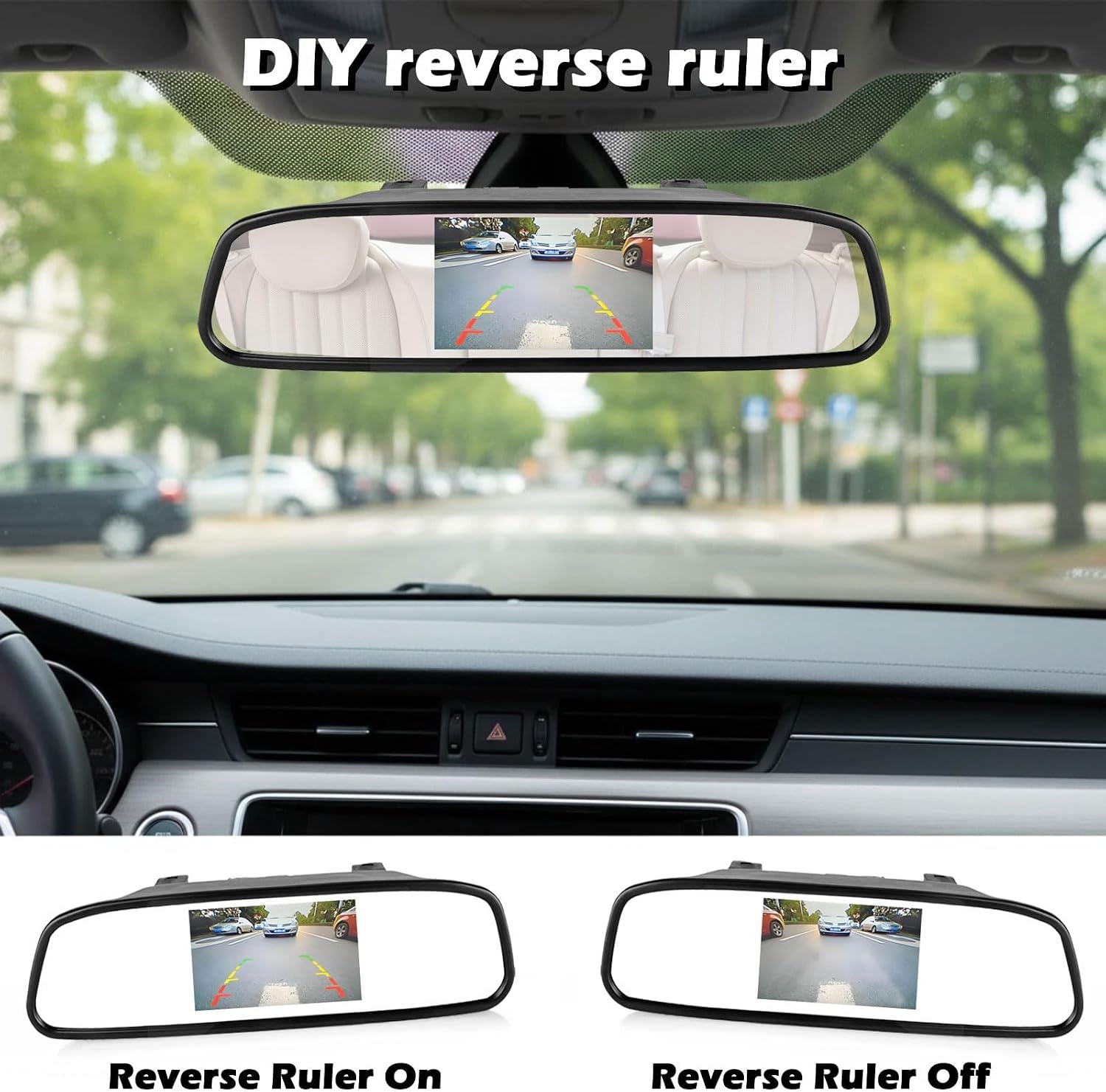 Achteruitrijcamerasysteem met 4.3" Spiegelmonitor (45% Korting)